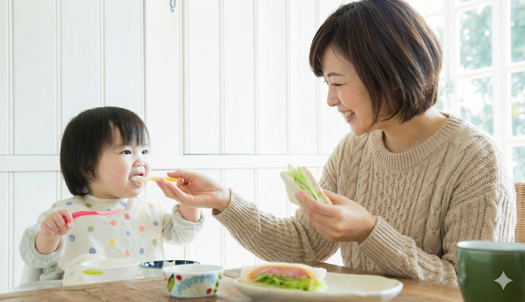 産後の食事風景