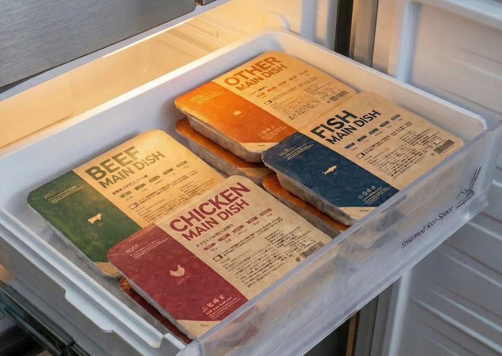 ナッシュの冷凍弁当を冷凍庫に収納