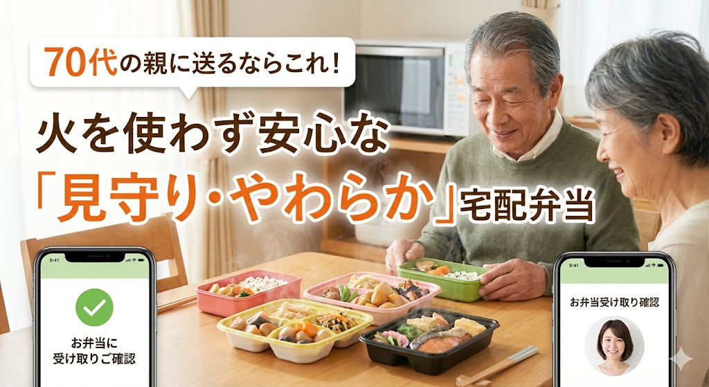 70代の親に送るならこれ！火を使わず安心な「見守り・やわらか」宅配弁当