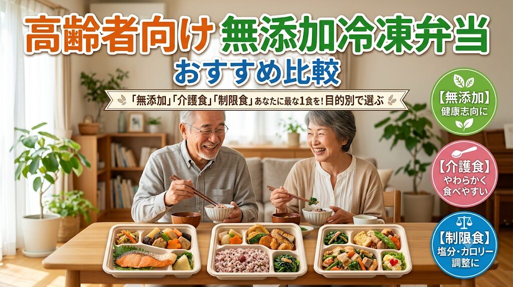 高齢者向け無添加冷凍弁当おすすめ比較「無添加」「介護食」「制限食」