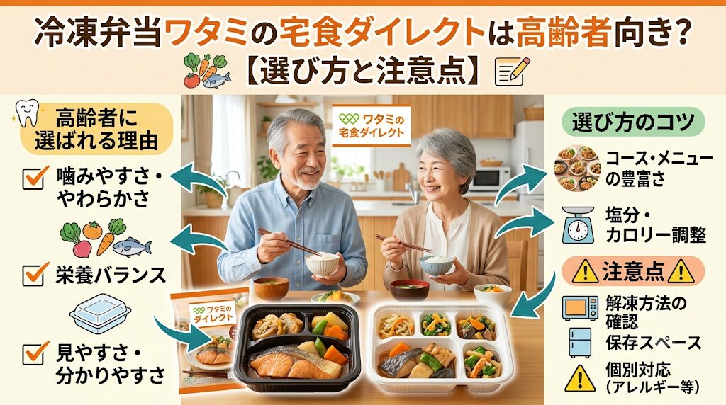 冷凍弁当ワタミの宅食ダイレクトは高齢者向き