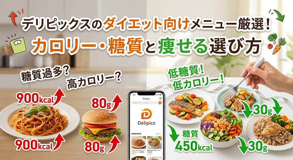 デリピックスのダイエット向けメニュー厳選！カロリー・糖質と痩せる選び方