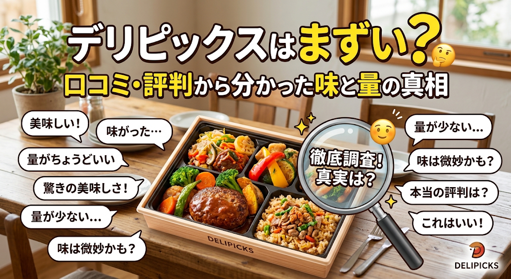 デリピックスはまずい？口コミ・評判から分かった味と量の真相