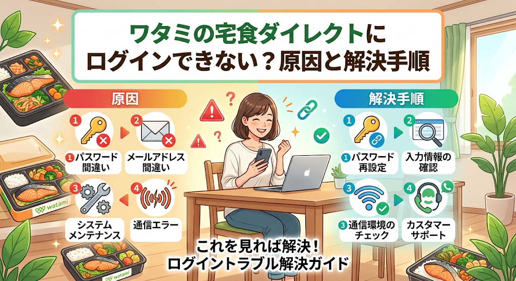 ワタミの宅食ダイレクトにログインできない？