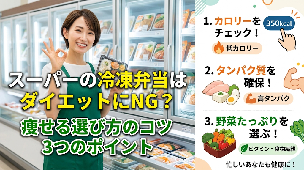 スーパーの冷凍弁当はダイエットにNG?健康的に痩せる選び方のコツ