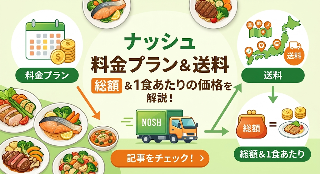 ナッシュの料金プランと送料は？総額と1食あたりの価格を解説