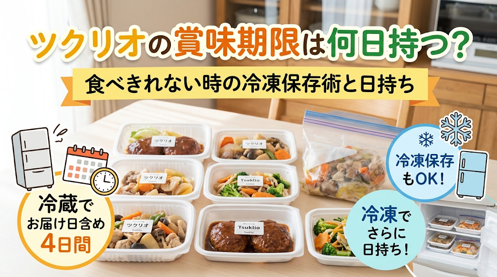 ツクリオの賞味期限は何日持つ？食べきれない時の冷凍保存術と日持ち
