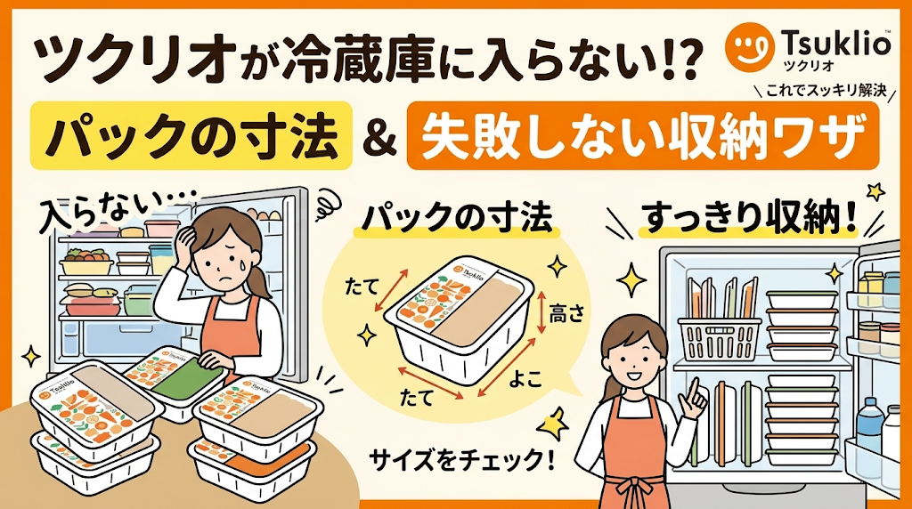 【ツクリオ】が冷蔵庫に入らない？パックの寸法と失敗しない収納ワザ
